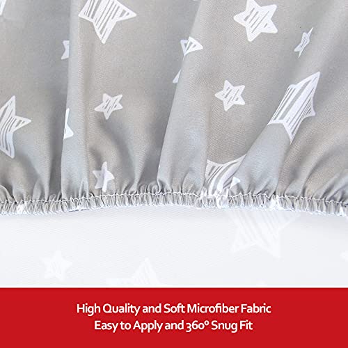 Moonsea Pack and Play Sheets with Stars Bunny Pattern