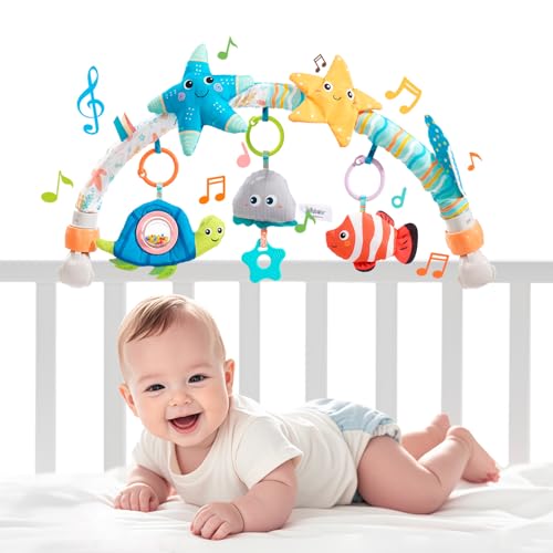 Jollybaby Starfish Musical Bassinet Bouncer Toy