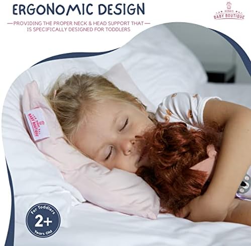 Konas Perfect Pink Toddler Pillow - 13x18 Inch - Ages 2-3