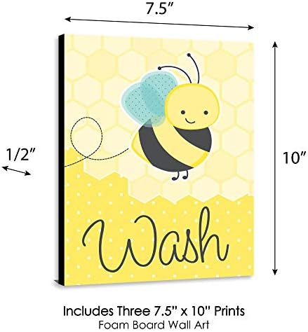 Big Dot of Happiness Honey Bee Wall Art Set