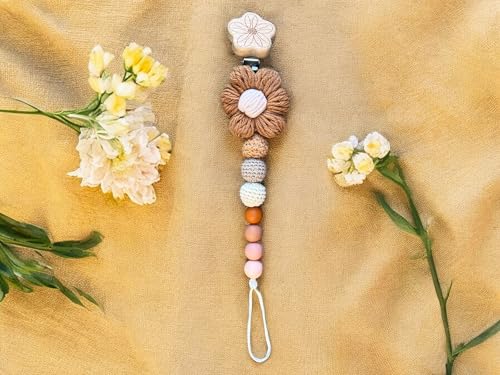 Handmade Rainbow Baby Pacifier Clip for Boys and Girls 1