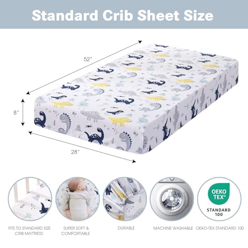 Plushii Crib Sheets for Baby Boys 4 Pack 1