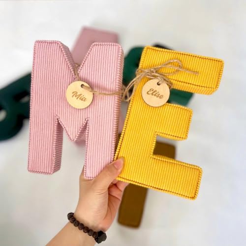 Corduroy Letter Door Hanger for Kids Room
