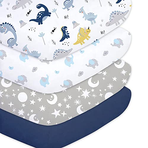 Plushii Crib Sheets for Baby Boys 4 Pack 1