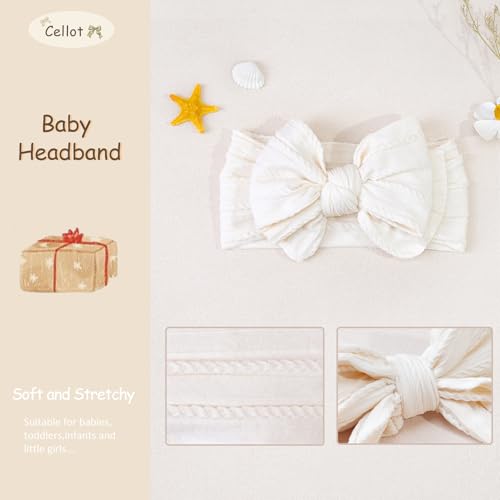 CELLOT 2024 Super Stretchy Soft Headbands with Double Bows Set - Pack of 6