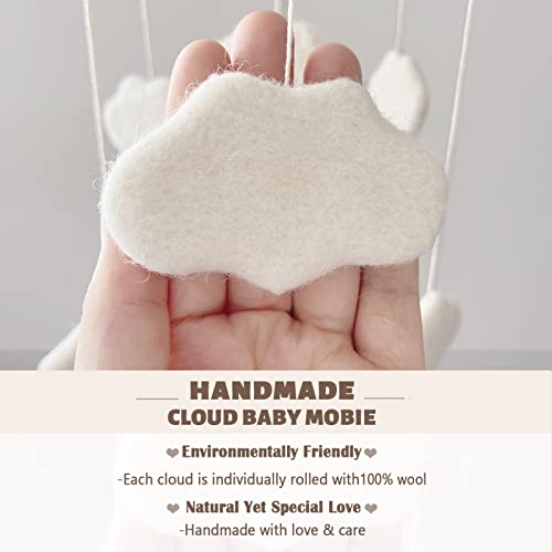 GENDER NEUTRAL BOHO CRY MOBILE - FELT CLOUD DECOR