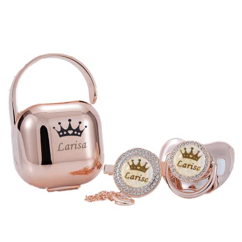MIYOCAR Personalized Bling Pacifier Box and Set 1