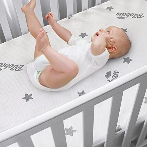 Biloban Crib Mattress Topper 2-Inch Waterproof Memory Foam 1