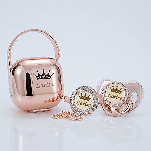 MIYOCAR Personalized Bling Pacifier Box and Set 1