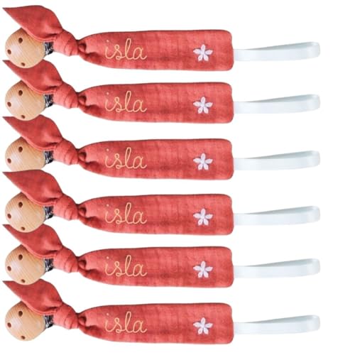 Personalized Pacifier Clip 6 Inch Wooden Holder