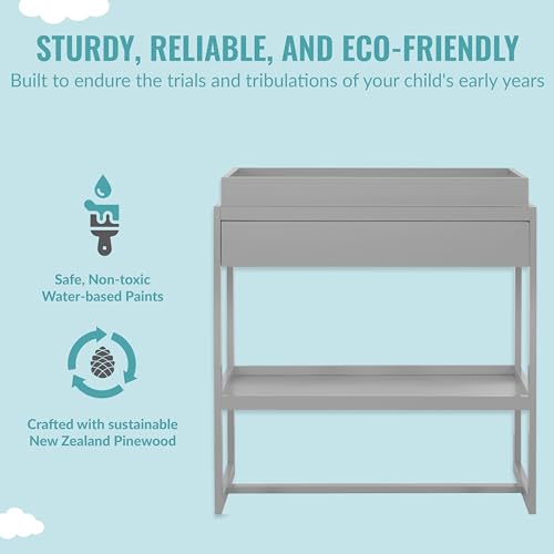 Dream On Me Arlo Changing Table in Pebble Grey