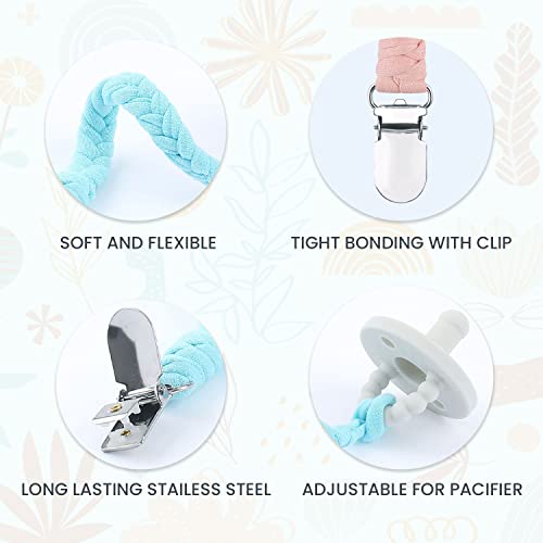 TIMPHO Pacifier Clips Handmade Braided Holder for Baby
