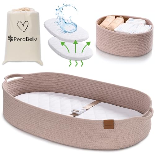 PeraBella XL Baby Changing Basket for Dresser Top