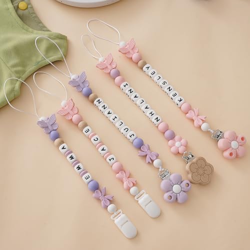 Personalized Baby Pacifier Clip with Name