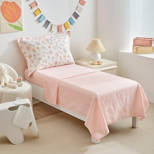DuShow Floral Toddler Bedding Set 4 Piece