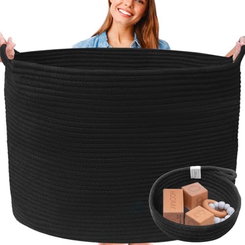 Huddle Supply Co Large Woven Rope Storage Basket 2PCs
