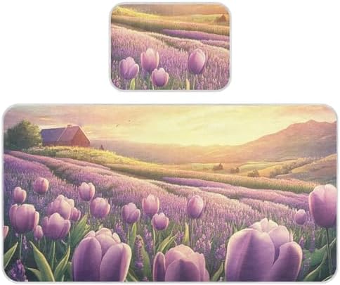 Flower Lavender Cooling Baby Mattress Pad 28x52