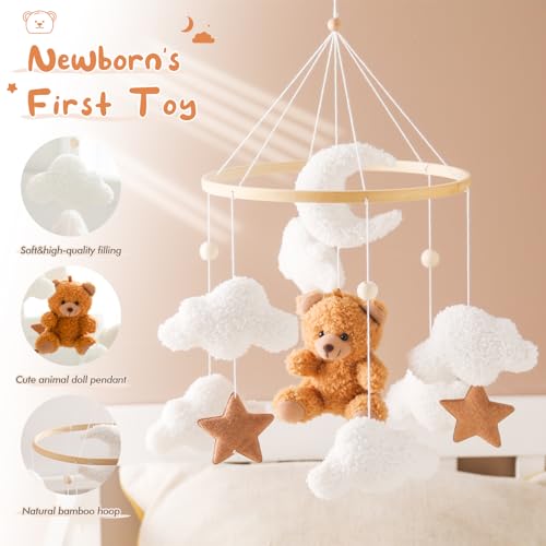 Cute Animal Cloud Crib Mobile - Gender Neutral