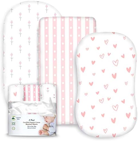 Cambria Baby Organic Cotton Bassinet Sheets 3 Pk