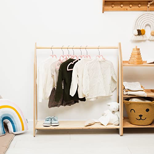 Montessori Wooden Clothing Rack for Toddler Room