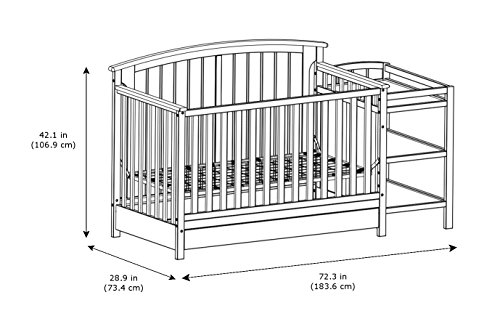 Storkcraft Steveston 5-in-1 Convertible Crib with Drawer White