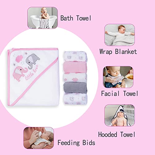 Viviland Baby Towel Set with 5 Washcloths 1