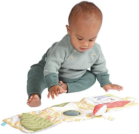 Deer One Soft Activity Crinkle Book with Squeaker and Mirror