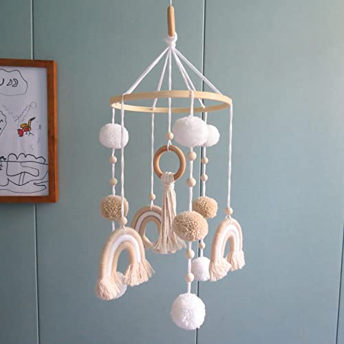 Goukurlsma Neutral Boho Rainbow Baby Mobile