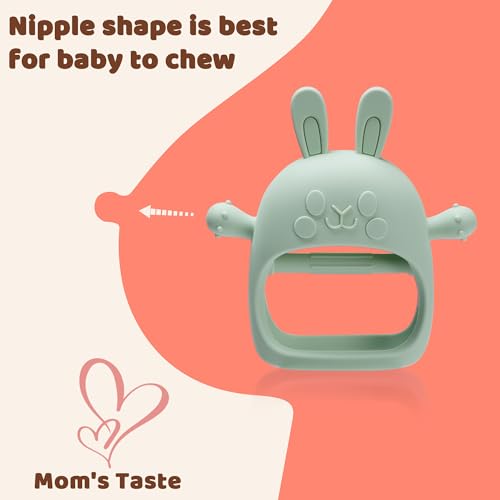 Easter Bunny Teething Toy for Babies 0-6 Months