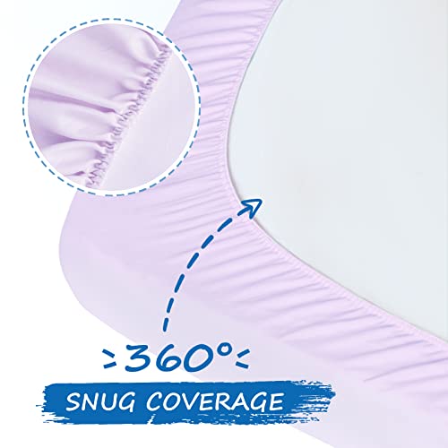 Coldwind Crib Sheets Girl 2 Pack Pink Violet