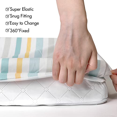 GLLQUEN Baby Bassinet Sheets 4 Pack - Dinosaur Pattern 1