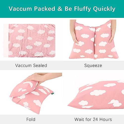 Biloban Toddler Pillow 14x19 Pink Cloud