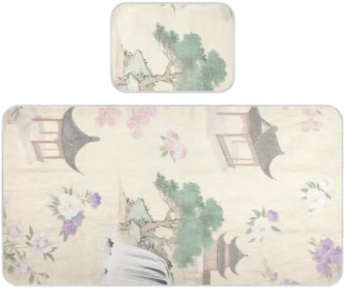 Grey Landscape Cooling Baby Mattress Pad 28x52