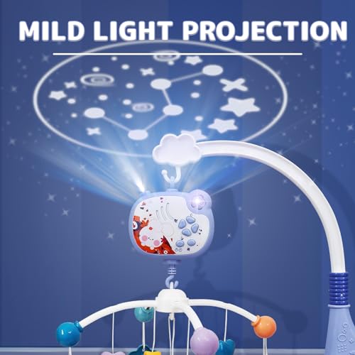 HCFJEH Baby Mobile with Music Lights and Rotation