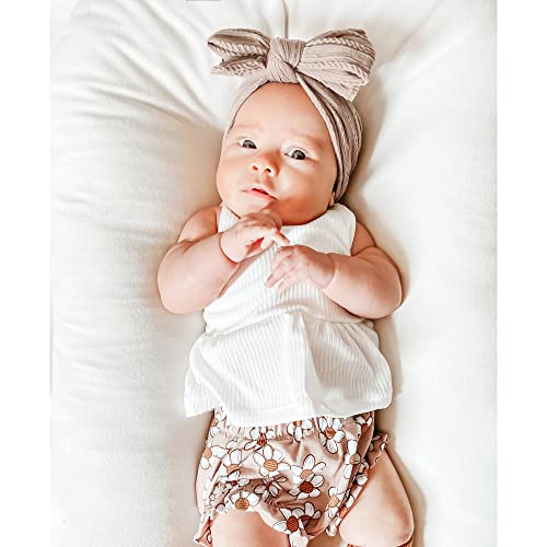 Niceye Soft Stretchy Nylon Baby Headbands with Bows - Pack of 6 1