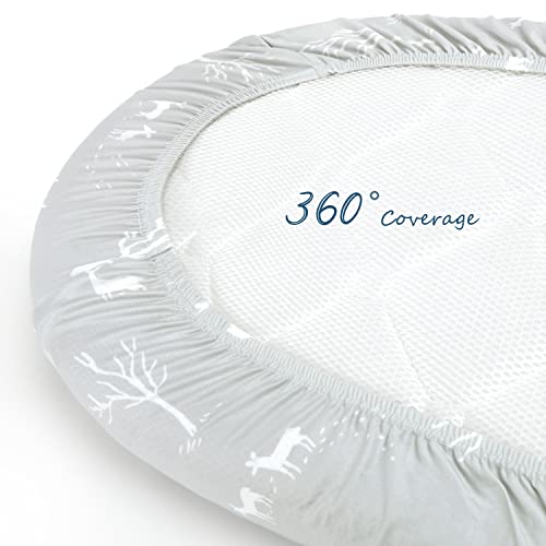 GRSSDER Stretch Fitted Bassinet Sheet Set 2 Pack