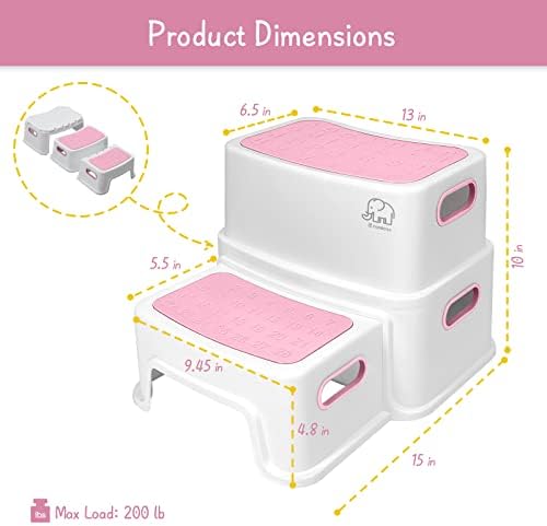 Forbena Pink Toddler Step Stool with Handle