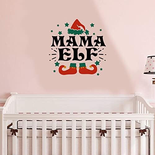 Mama Quote Wall Decal Christmas Elf Inspirational Sticker