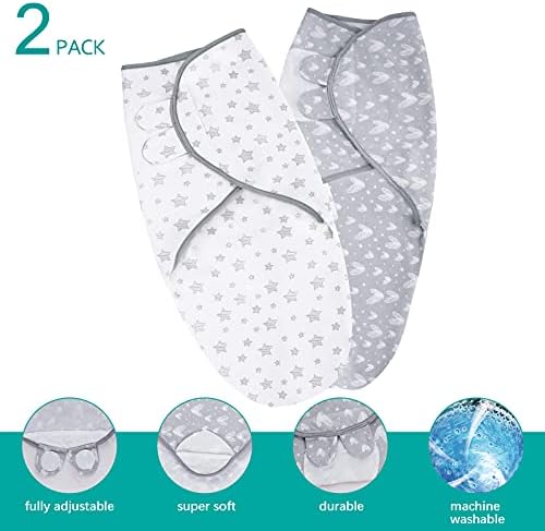 Biloban Baby Swaddles 0-3 Months 2 Pack