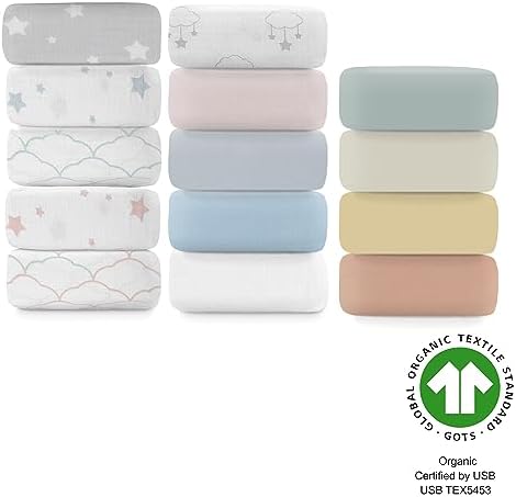 Newton Baby Organic Fitted Crib Sheets 2-Pack