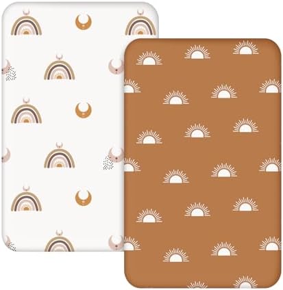 Soarwg Kids Mini Crib Sheets Neutral Set