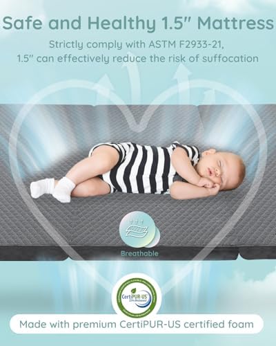 LilianGema 38x26x15 Pack Play Mattress