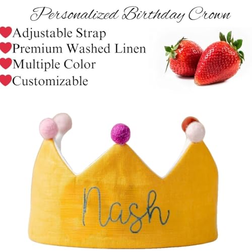 Custom Name Birthday Crown for Girl 1st Birthday Party Crown
