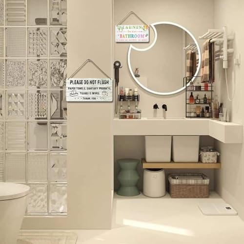 YOHIYE Kids Bathroom Wood Sign I Have No Control In Here 12x6 Inch