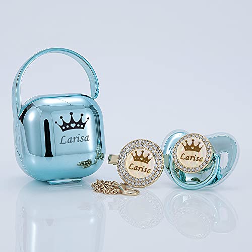 MIYOCAR Personalized Bling Pacifier Box and Set 1