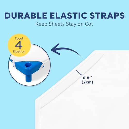 Comfyanno Cot Sheets - 23x51 Standard Size 10 Pack