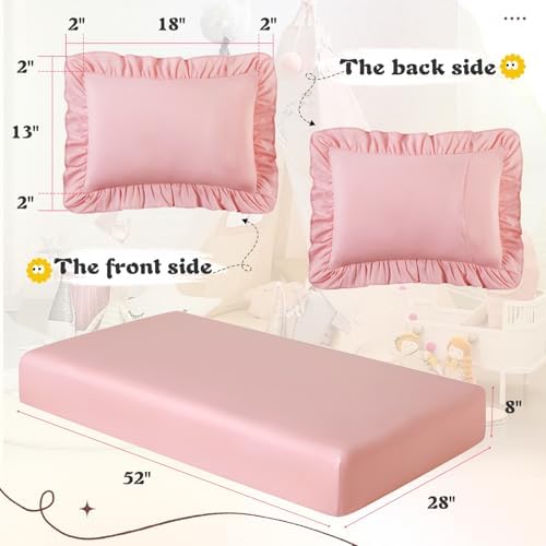 KKJIAF Toddler Sheet Set 3 Piece Light Pink