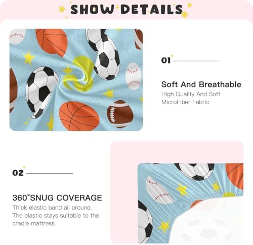 KICPOAY Playard Sheets for Baby Toddler