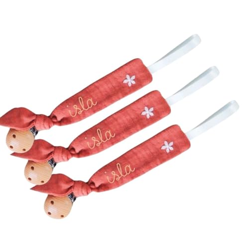 Personalized Pacifier Clip 6 Inch Wooden Holder