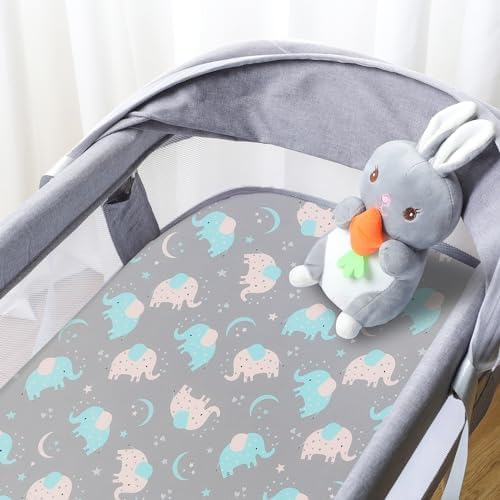 FHMJYY Bassinet Sheet Set 2 Pieces Black